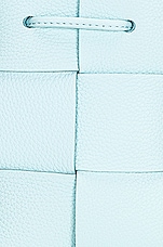 Bottega Veneta Mini Crossbody Bucket Bag in Pale Blue & Gold, view 8, click to view large image.