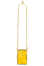 Bottega Veneta Mini Cassette Bucket Bag in Pollen & Gold, view 1, click to view large image.