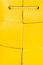 Bottega Veneta Mini Cassette Bucket Bag in Pollen & Gold, view 8, click to view large image.
