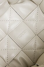 Bottega Veneta Small Cross Body Bucket Bag in White & Gold, view 7, click to view large image.