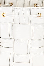 Bottega Veneta Small Cross Body Bucket Bag in White & Gold, view 8, click to view large image.