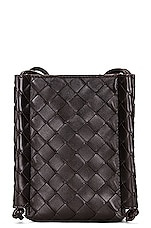Bottega Veneta Pouch On Strap in Potion & Gold, view 4, click to view large image.