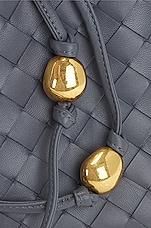 Bottega Veneta Small Cross Body Bucket Bag in Thunder & Gold, view 8, click to view large image.