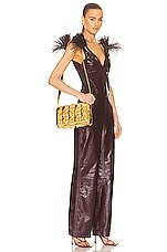 Bottega Veneta Padded Cassette Crossbody Bag in Gold, view 2, click to view large image.