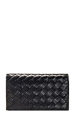 Bottega Veneta Wallet On Strap in Space & Gold, view 3, click to view large image.