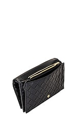 Bottega Veneta Wallet On Strap in Space & Gold, view 5, click to view large image.