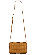 Bottega Veneta Small Cassette Shoulder Bag in Camel & Gold, view 1, click to view large image.
