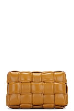 Bottega Veneta Small Cassette Shoulder Bag in Camel & Gold, view 4, click to view large image.