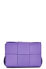 Bottega Veneta Candy Cassette Bag in Purple & Gold, view 3, click to view large image.