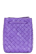 Bottega Veneta Small Cross Body Bucket Bag in Purple & Gold, view 4, click to view large image.