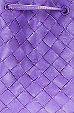 Bottega Veneta Small Cross Body Bucket Bag in Purple & Gold, view 8, click to view large image.