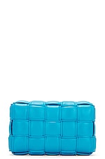 Bottega Veneta Small Cassette Shoulder Bag in Pool & Gold, view 4, click to view large image.