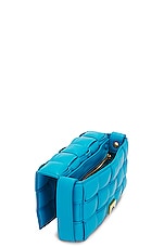 Bottega Veneta Small Cassette Shoulder Bag in Pool & Gold, view 6, click to view large image.