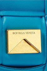 Bottega Veneta Small Cassette Shoulder Bag in Pool & Gold, view 8, click to view large image.
