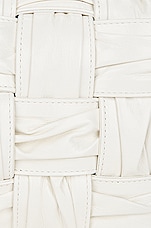 Bottega Veneta Brick Cassette Shoulder Bag in White & Brass, view 7, click to view large image.