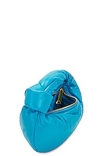 Bottega Veneta Mini Jodie Top Handle Bag in Pool & Brass, view 5, click to view large image.