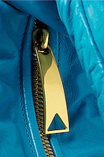 Bottega Veneta Mini Jodie Top Handle Bag in Pool & Brass, view 7, click to view large image.