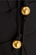 Bottega Veneta Mini Crossbody Bucket in Black & Gold, view 8, click to view large image.