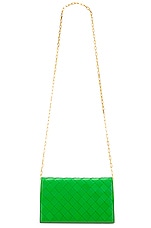 Bottega Veneta Mini Bag On Chain in Parakeet & Gold, view 6, click to view large image.