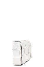 Bottega Veneta Small Cassette Bag in White & Gold, view 5, click to view large image.