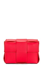 Bottega Veneta Candy Cassette Crossbody Bag in Redstone & Gold, view 4, click to view large image.
