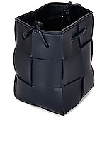 Bottega Veneta Mini Crossbody Bucket in Space & Gold, view 6, click to view large image.