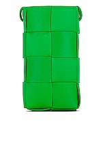 Bottega Veneta Phone Pouch in Parakeet & Gold, view 4, click to view large image.