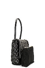 Bottega Veneta Rumple Shoulder Bag in Black & Silver, view 4, click to view large image.