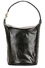 Bottega Veneta Knot Shoulder Bag in Dark Green & M Brass, view 1, click to view large image.