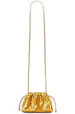 Bottega Veneta Mini Pouch Crossbody Bag in Honeycomb, Okra, & Gold, view 1, click to view large image.