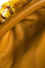 Bottega Veneta Mini Pouch Crossbody Bag in Honeycomb, Okra, & Gold, view 7, click to view large image.