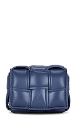 Bottega Veneta Padded Candy Cassette Bag in Cruise & Gold, view 3, click to view large image.