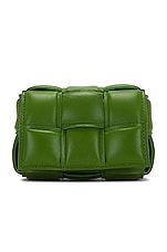 Bottega Veneta Padded Candy Cassette Bag in Avocado & Gold, view 3, click to view large image.
