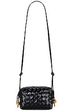 Bottega Veneta Mini Loop Bag in Black & M Brass, view 1, click to view large image.