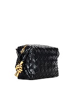 Bottega Veneta Mini Loop Bag in Black & M Brass, view 5, click to view large image.