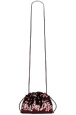 Bottega Veneta Mini Pouch Crossbody Bag in Dark Barolo, Barolo, & Gold, view 1, click to view large image.