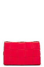 Bottega Veneta Small Cassette Bag in Redstone & Gold, view 3, click to view large image.
