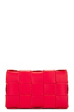 Bottega Veneta Small Cassette Bag in Redstone & Gold, view 4, click to view large image.