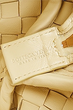 Bottega Veneta Small Loop Metal Knot Bag in Ice Cream & Muse Brass, view 7, click to view large image.
