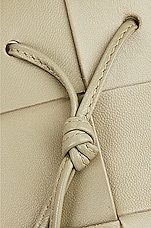 Bottega Veneta Mini Bucket Crossbody Bag in Travertine & Gold, view 8, click to view large image.