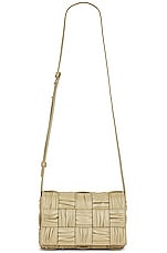 Bottega Veneta Small Cassette Bag in Travertine & Muse Brass, view 1, click to view large image.