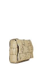 Bottega Veneta Small Cassette Bag in Travertine & Muse Brass, view 5, click to view large image.