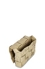 Bottega Veneta Small Cassette Bag in Travertine & Muse Brass, view 6, click to view large image.
