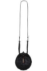 Bottega Veneta Mava Top Handle Bag in Black & Muse Brass, view 1, click to view large image.