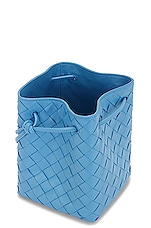 Bottega Veneta Small Crossbody Bucket Bag in Windswept & Gold, view 6, click to view large image.