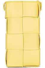 Bottega Veneta Phone Pouch in Sherbert & Silver, view 3, click to view large image.