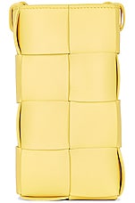 Bottega Veneta Phone Pouch in Sherbert & Silver, view 4, click to view large image.