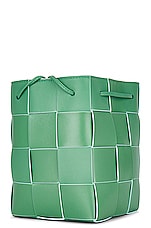 Bottega Veneta Small Bucket Crossbody Bag in Mermaid, view 5, click to view large image.