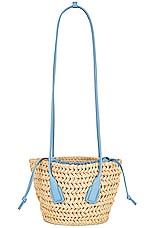 Bottega Veneta Small Arco Basket Bag in Natural & Windswept, view 1, click to view large image.