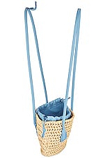 Bottega Veneta Small Arco Basket Bag in Natural & Windswept, view 5, click to view large image.